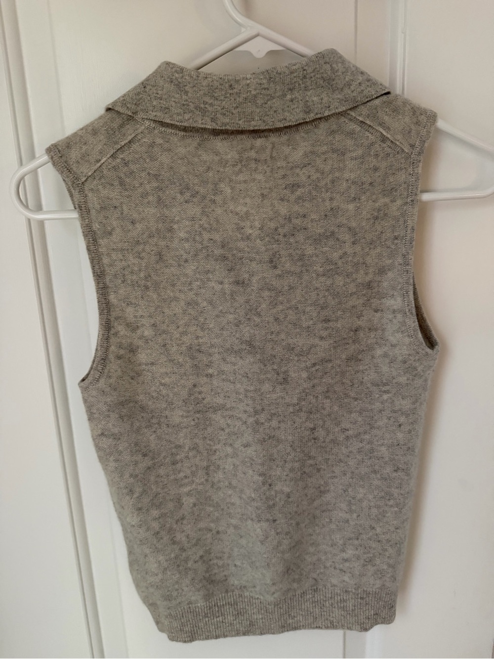 Pilcro Heather Gray Sleeveless Polo Cashmere Tank - Picture 2 of 3